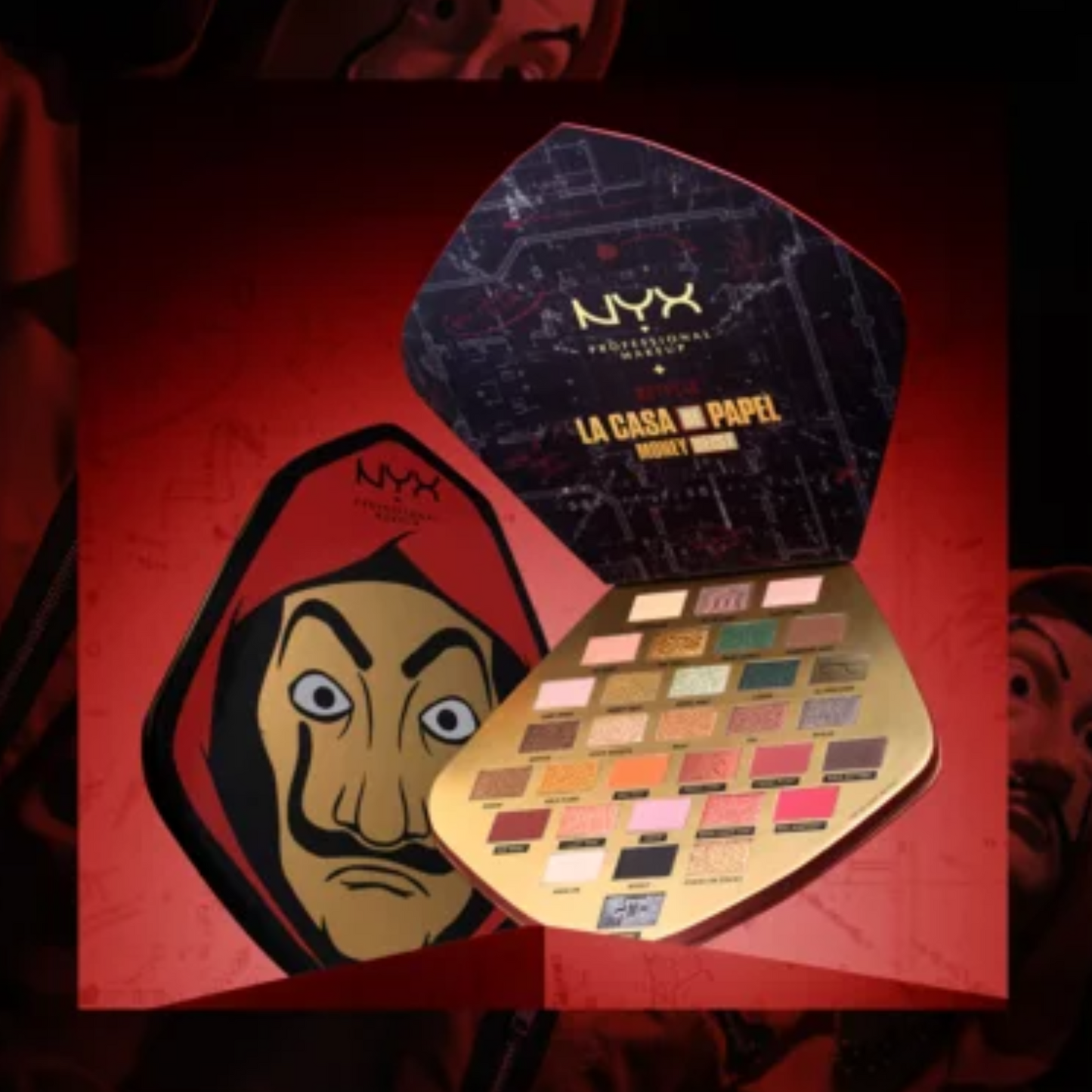 NYX Professional Makeup X Netflix Money Heist 32 Eye Palette