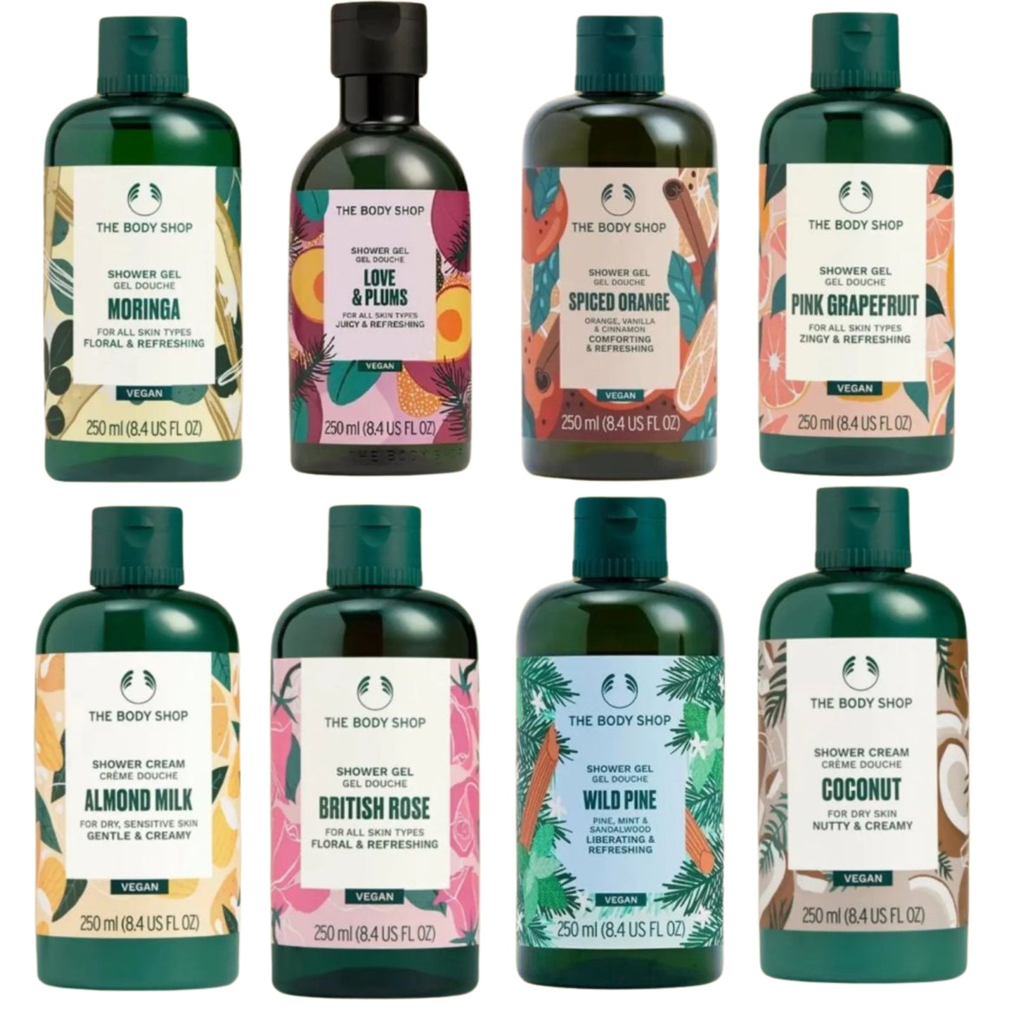 The Body Shop Shower Gels 250ml