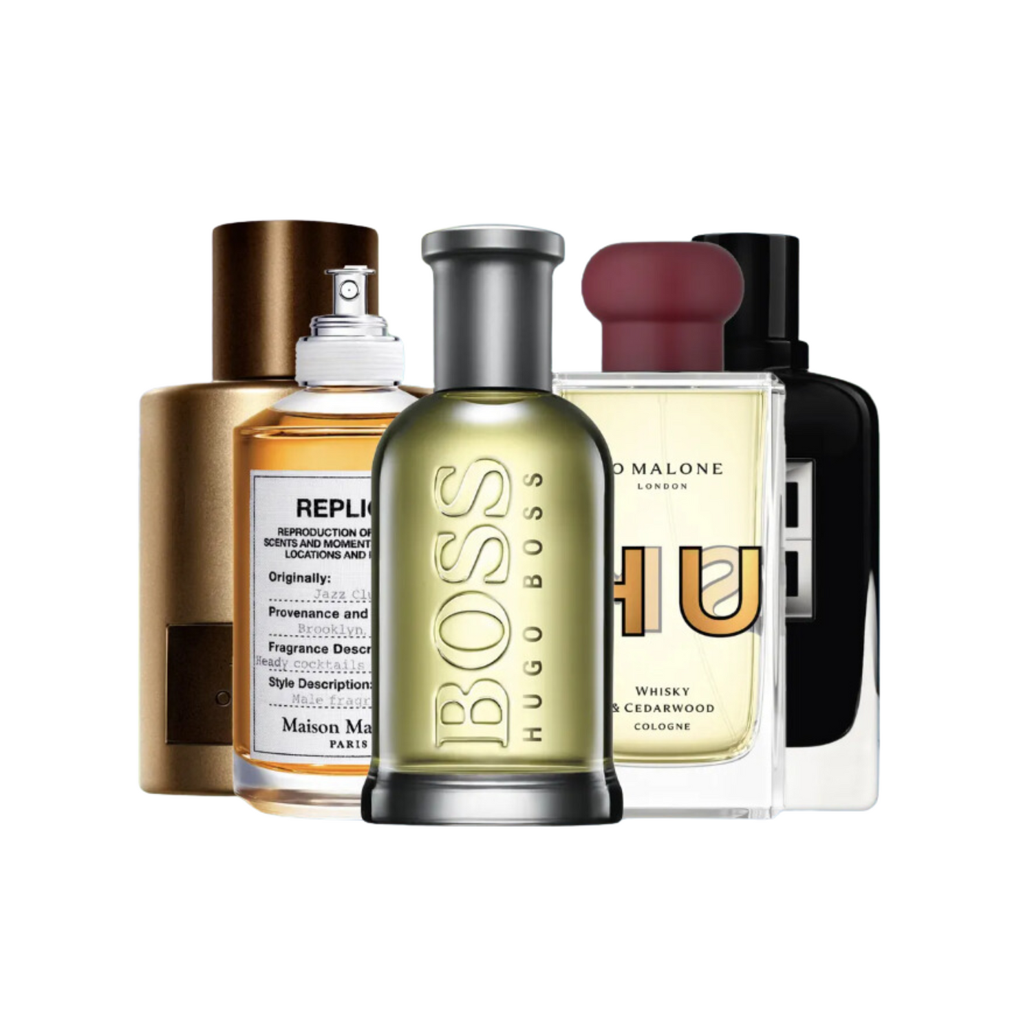 Men's perfumes. Eau te toilette, eau de parfum and colognes 