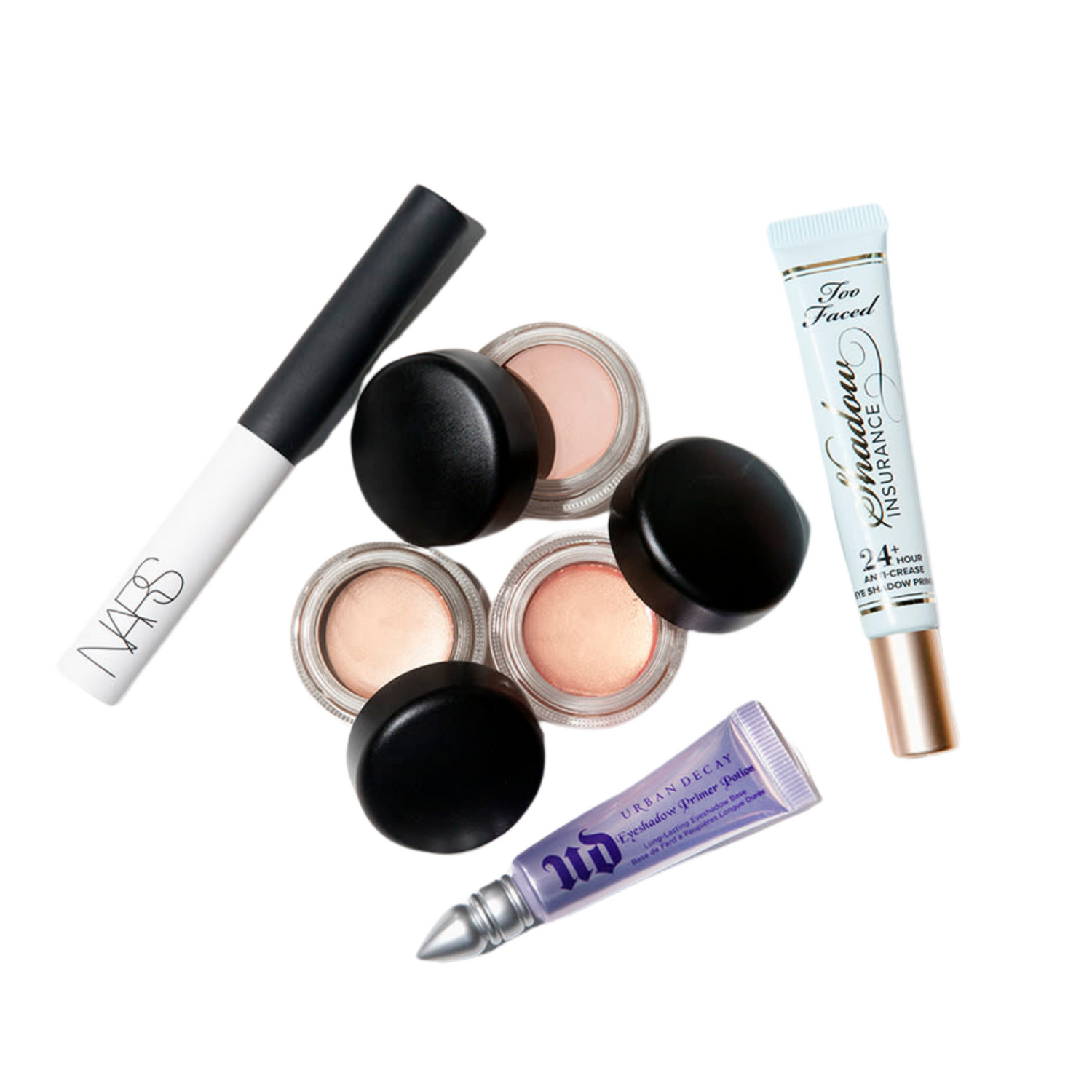 Eyeshadow primers for long lasting makeup. High pigment. Water proof