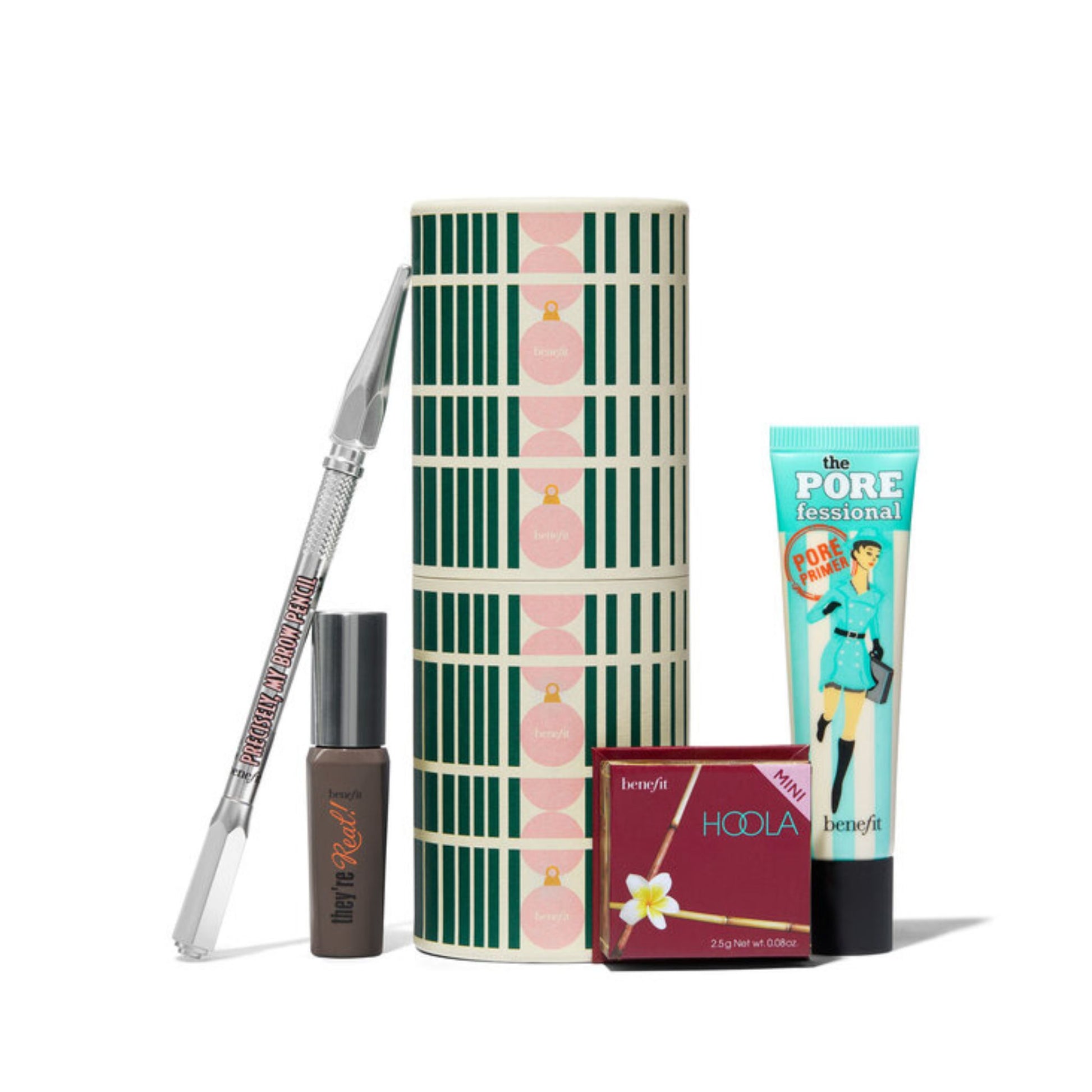 Benefit GIFTIN' Goodies Gift Set Precisely,My Brow Pencil, they're Real mascara, Hoola bronzer mini, Porefessional Pore Primer Full size