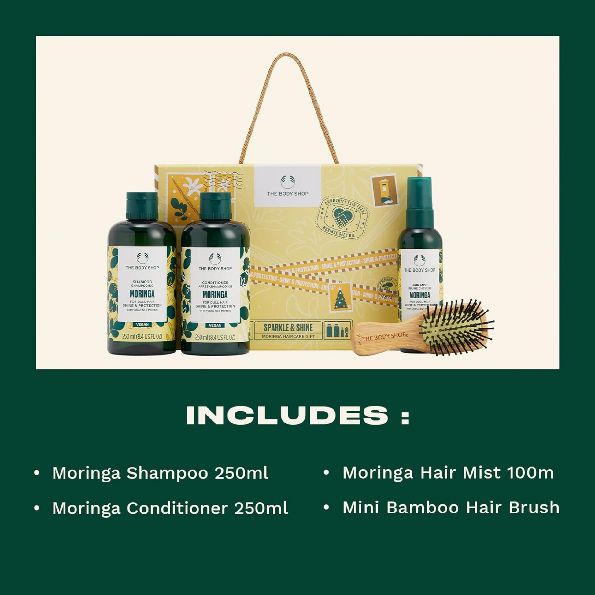 The Body Shop Sparkle & Shine Moringa Haircare Gift Set