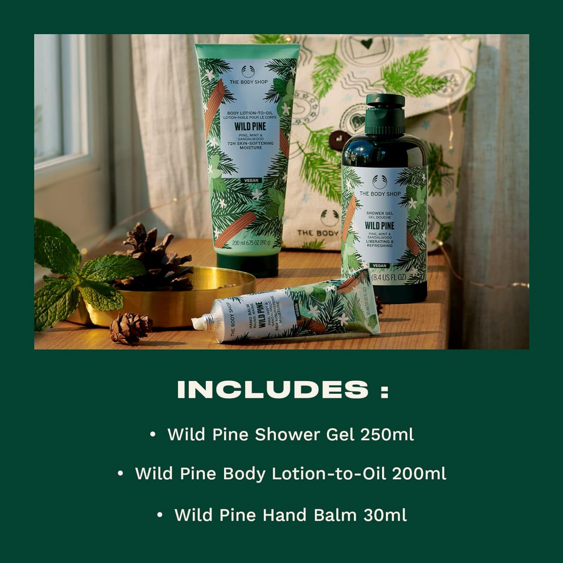 The Body Shop Pine & Divine Wild Pine 3-Pieces Gift Set