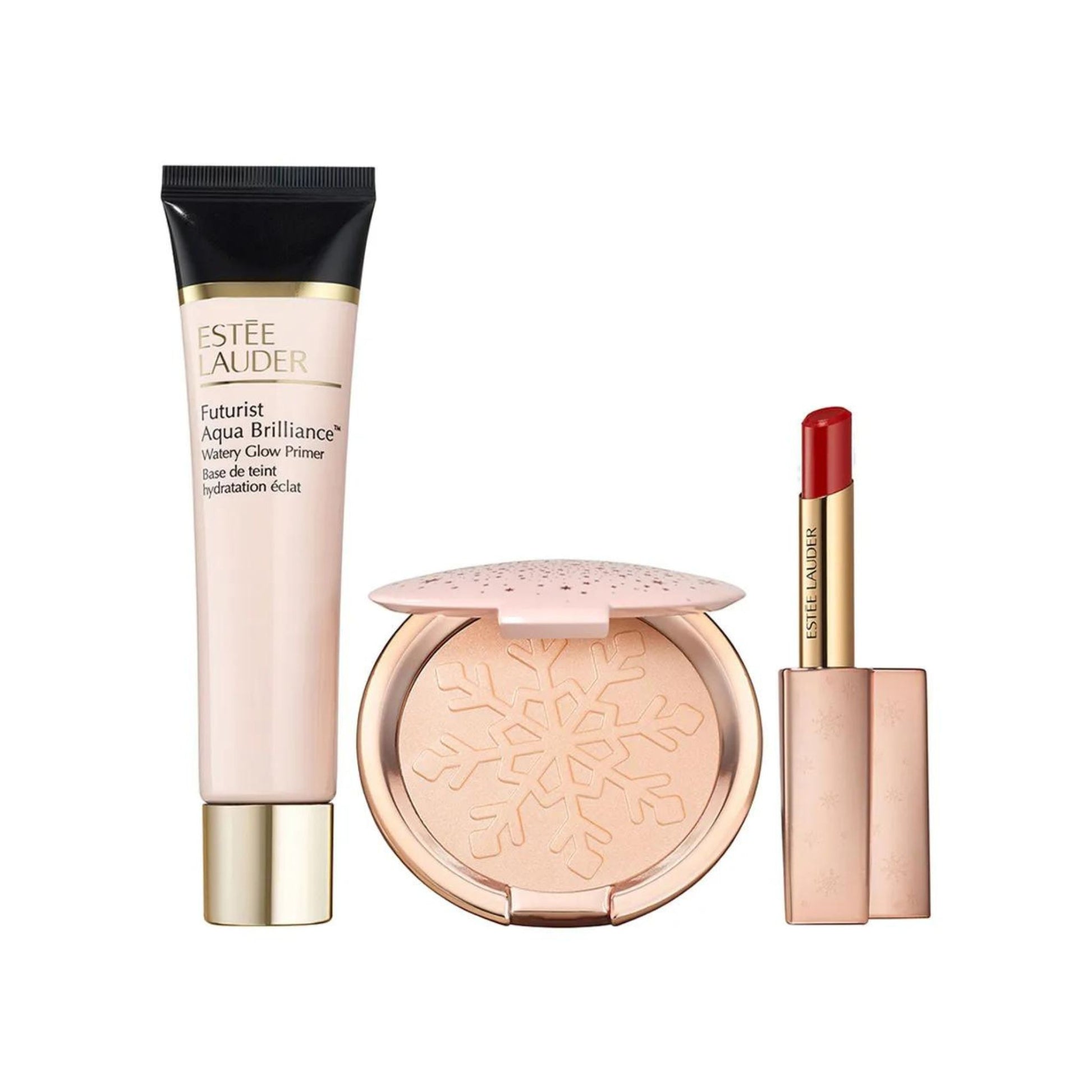 Estée Lauder Captivating Glow Makeup Set with Full Size Primer, Highlighter and Lipstick (Collection worth £97.00)