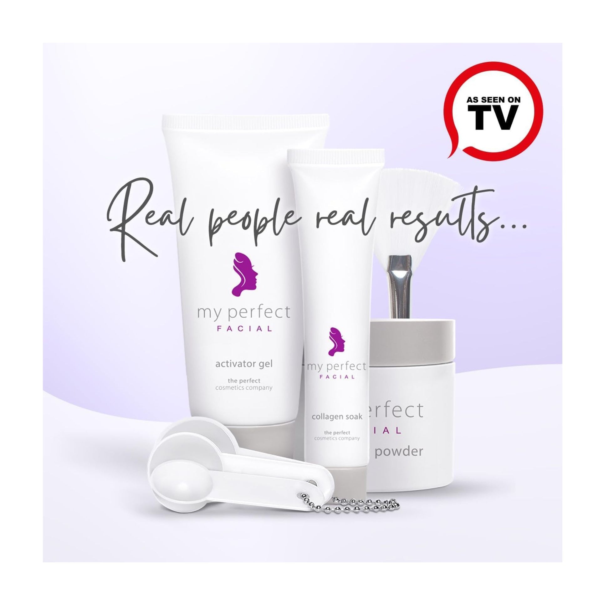 My Perfect Facial, Penny Lane, 5 Treatment Kit, Instant Results, Clinically Proven, Anti-Ageing 3-Stage Facial Contouring and Skin Tightening System. Salon Grade Results, 20 minute facial at home. As seen on TV