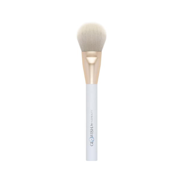 huda beauty glowish all over bronzer brush on white background