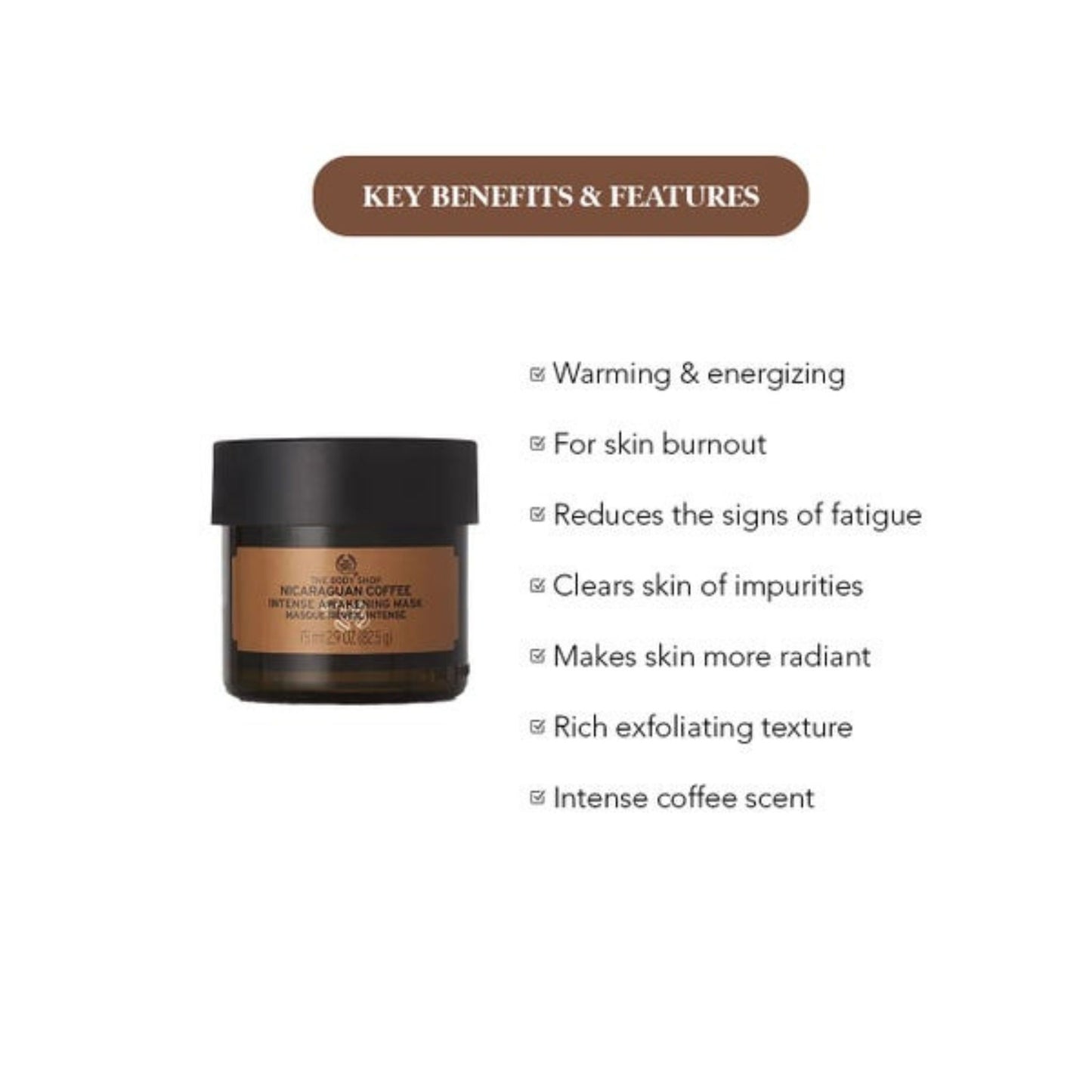 The Body Shop Mask - 75 ml Coffee Intense Awakening Mask