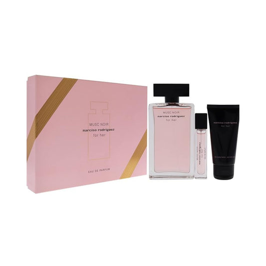 Narciso Rodriguez Musc Noir For Her 3 Piece Gift Set: EDP 100ml+Body Lotion 50ml+EDP 10ml