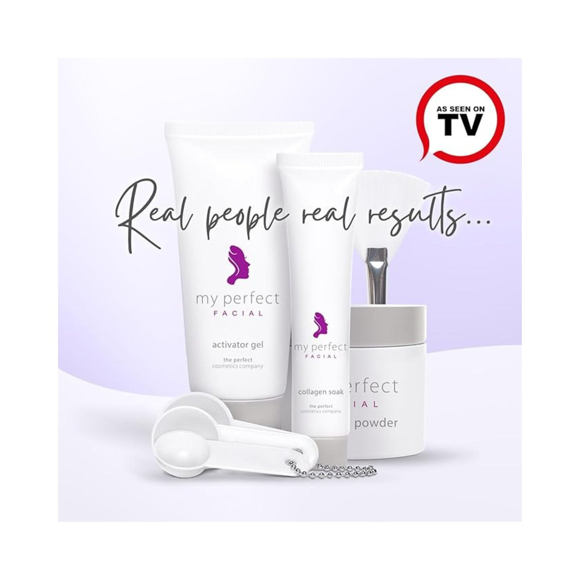 My Perfect Facial, Penny Lane, 10 Treatment Kit, Instant Results, Clinically Proven, Anti-Ageing 3-Stage Facial Contouring and Skin Tightening System. Salon Grade Results, As Seen on TV