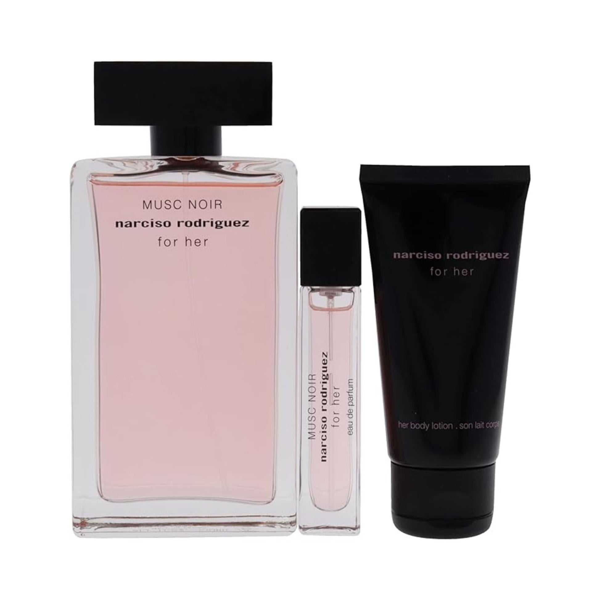 Narciso Rodriguez Musc Noir For Her 3 Piece Gift Set: EDP 100ml+Body Lotion 50ml+EDP 10ml