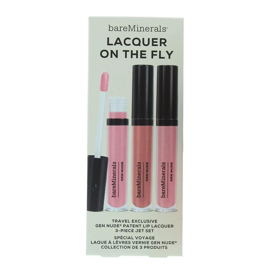 bareMinerals Gen Nude LIP LAQUER TRIO Set of 3 Lip Glosses - Can't Even + Dahling + Major