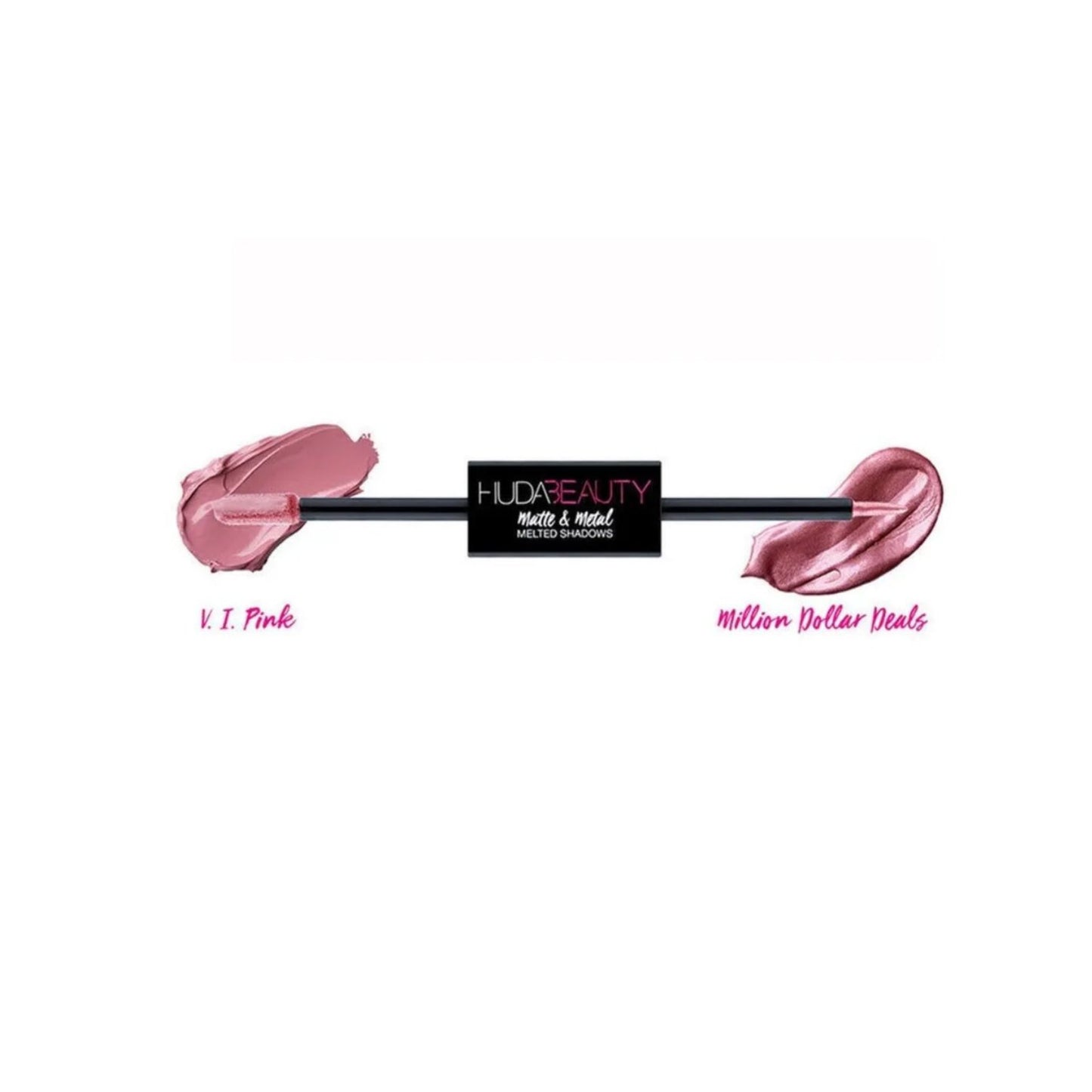 huda beauty melted eyeshadow dual ended glitter and matte V.IPink and million dollar deals