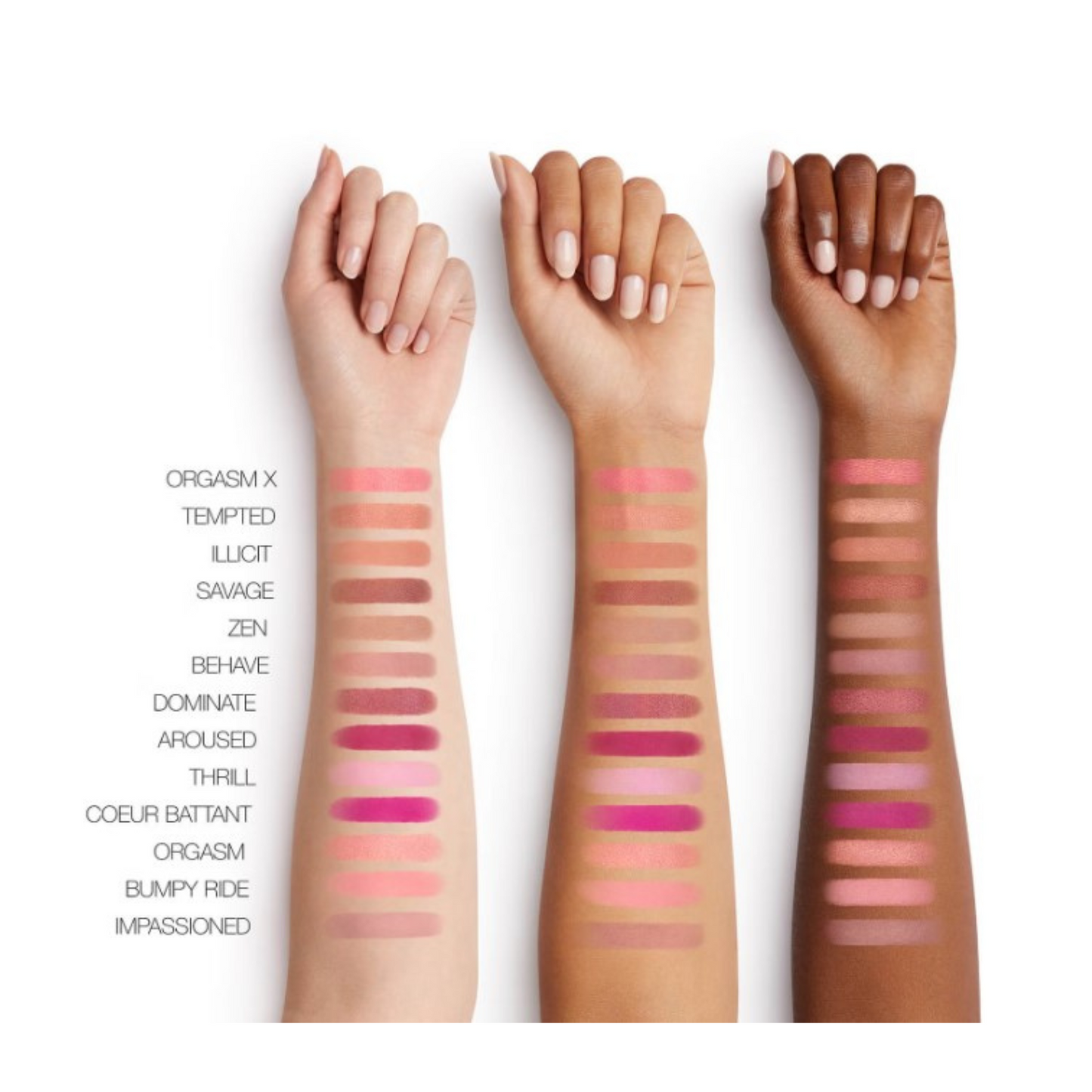 NARS Blush Shades Swatches